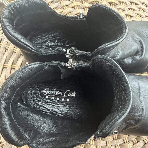 Andrea Conti Women's Ankle Boots Black Zip Comfort Flat 38 EU 7.5 US Excellent - Picture 3 of 16